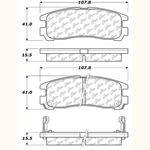 D0383 Semi-Met Disc Brake Pads: Rear - Chrysler, Dodge, Eagle, Mitsubishi