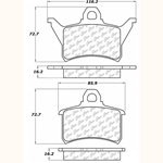 D0386 Semi-Met Disc Brake Pads: Rear - Chrysler, Dodge