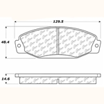 D0393 Semi-Met Disc Brake Pads: Front - Dodge, Eagle