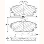 D0405 Semi-Met Disc Brake Pads: Front - Sterling