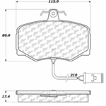 D0407F Semi-Met Disc Brake Pads: Jaguar with Female Connector