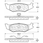D0512 Semi-Met Disc Brake Pads: Rear - Chrysler, Dodge, Eagle, Plymouth
