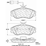 D0419 Semi-Met Disc Brake Pads: Front - Audi