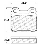 D0427 Semi-Met Disc Brake Pads: Rear - Mercedes, Saab