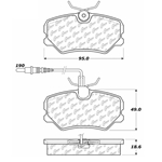 D0454 Semi-Met Disc Brake Pads: Front - Peugeot
