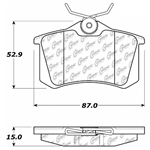 D0340A Semi-Met Disc Brake Pads: Rear - Audi, Peugeot, Volkswagen