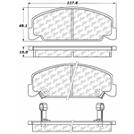 D0474 Semi-Met Disc Brake Pads: Front - Honda