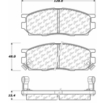 D0534 Semi-Met Disc Brake Pads: Front - Dodge, Eagle, Mitsubishi