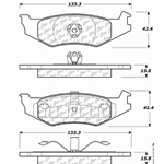 D0759 Semi-Met Disc Brake Pads: Rear - Chrysler, Dodge, Plymouth