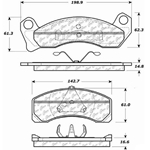 D0499A Semi-Met Disc Brake Pads: Front - Ford, Lincoln, Mercury