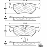D0517A Semi-Met Disc Brake Pads: Rear - Jaguar