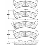 D0664 Semi-Met Disc Brake Pads: Rear - Ford Van