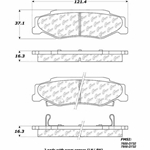D0732 Semi-Met Disc Brake Pads: Rear - Cadillac, Chevrolet