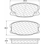 D0734 Semi-Met Disc Brake Pads: Front and Rear - Mitsubishi Fuso