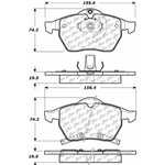 D0800 Semi-Met Disc Brake Pads: Front - Saab