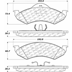 D0820 Semi-Met Disc Brake Pads: Front - Dodge Pickup
