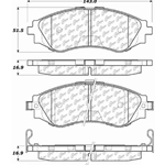 D0902 Semi-Met Disc Brake Pads: Front - Daewoo