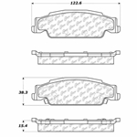 D0922 Semi-Met Disc Brake Pads: Rear - Cadillac, Pontiac