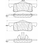 D0935 Semi-Met Disc Brake Pads: Rear - Ford SUV, Lincoln SUV