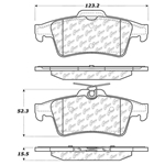 D1095 Semi-Met Disc Brake Pads: Rear - Mazda, Pontiac, Saab, Saturn, Volvo