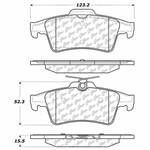 D0973 Semi-Met Disc Brake Pads: Rear - Mazda, Saab, Volvo