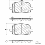 D1028 Semi-Met Disc Brake Pads: Front - Chevrolet, Pontiac, Saturn