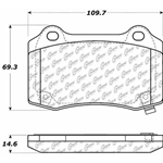 D1053 Semi-Met Disc Brake Pads: Rear - Cadillac, Chrysler, Dodge