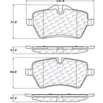 D1204 Semi-Met Disc Brake Pads: Front - Mini
