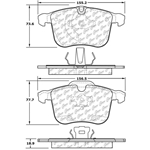 D1257 Semi-Met Disc Brake Pads: Front - Saab