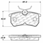 D0886 No/Low-Met Disc Brake Pads: Rear - Ford