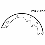 RBS 154 Relined Brake Shoes: 10
