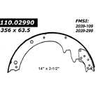 RBS 299R Relined Brake Shoes: 14
