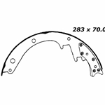 RBS 450R Relined Severe Duty Brake Shoes: 11.15