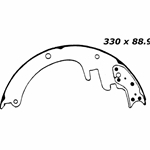 RBS 452R Relined Severe Duty Brake Shoes: 13