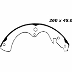RBS 488 Relined Brake Shoes: 10¼