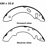 RBS 500 Relined Brake Shoes: 7.09