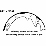 RBS 515 Relined Brake Shoes: 9½