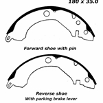 RBS 558L Relined Brake Shoes: 7.09