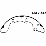 RBS 561 Relined Brake Shoes: 7.09