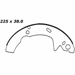 RBS 566 Relined Brake Shoes: 8.86 x 1½