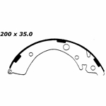 RBS 576 Relined Brake Shoes: 7.87