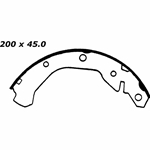 RBS 580 Relined Brake Shoes: 7.87