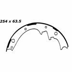 RBS 581R Relined Severe Duty Brake Shoes: 10