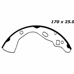 RBS 595 Relined Brake Shoes: 6.69