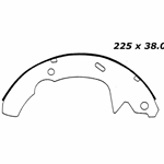 RBS 599 Relined Brake Shoes: 8.86 x 1½