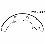 RBS 618R Relined Severe Duty Brake Shoes: 9.84