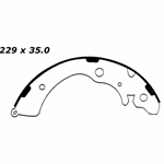 RBS 627 Relined Brake Shoes: 8.66