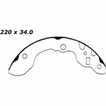 RBS 641 Relined Brake Shoes: 8.66