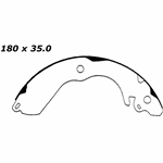 RBS 644 Relined Brake Shoes: 7.09