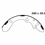 RBS 659 Relined Brake Shoes: 7.88